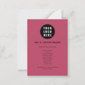 Modern QR Code Business Logo Trendy ノートカード (裏面)