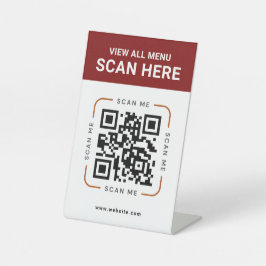 Modern QR Code  | Digital Menu Tabletop Sign 台座サイン