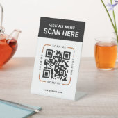 Modern QR Code | Digital Menu Tabletop Sign 台座サイン (インサイチュ)