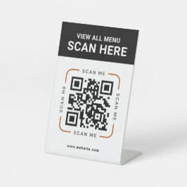 Modern QR Code  | Digital Menu Tabletop Sign 台座サイン