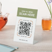 Modern QR Code | Digital Menu Tabletop Sign 台座サイン (インサイチュ)