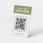Modern QR Code  | Digital Menu Tabletop Sign 台座サイン (正面)