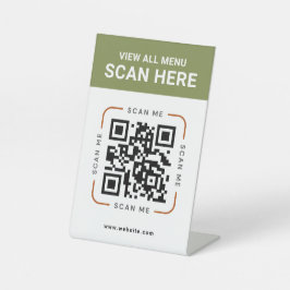 Modern QR Code  | Digital Menu Tabletop Sign 台座サイン