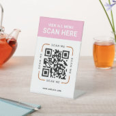 Modern QR Code | Digital Menu Tabletop Sign 台座サイン (インサイチュ)