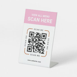Modern QR Code  | Digital Menu Tabletop Sign 台座サイン