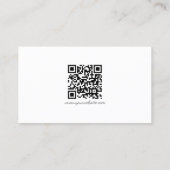Modern QR Code Handwriting Script Sleek Business 名刺 (裏面)