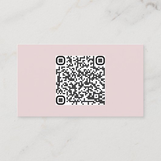 Modern QR Code Minimalist Wedding Enclosure Card 名刺 (裏面)