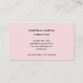 Modern QR Code Pink Logo Business Card 名刺 (裏面)