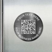 Modern QR Code Promotional Silver マグネット