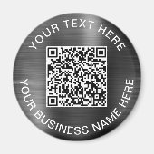 Modern QR Code Promotional Silver マグネット (正面)