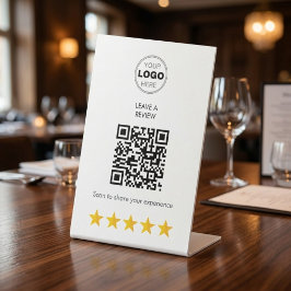 Modern QR Code Review Request for Business 台座サイン