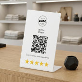 Modern QR Code Review Request for Business 台座サイン