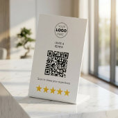 Modern QR Code Review Request for Business 台座サイン