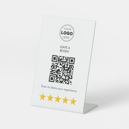 Modern QR Code Review Request for Business 台座サイン (正面)