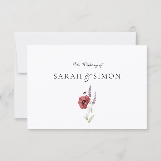 Modern QR Code RSVP Card (裏面)