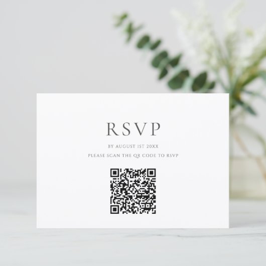 Modern QR Code RSVP Card (スタンド正面)