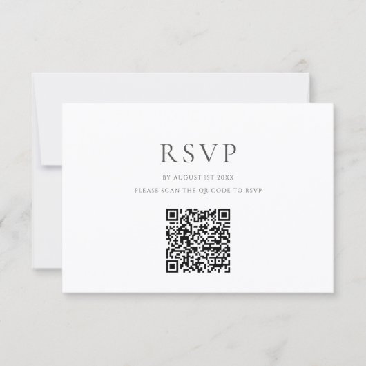 Modern QR Code RSVP Card (正面)