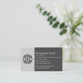 Modern QR Code Tech Savvy Sleek Black Gray Clean 名刺 (スタンド正面)