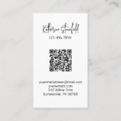 Modern QR Code Vertical House Cleaning Services 名刺 (裏面)