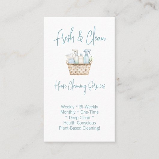 Modern QR Code Vertical House Cleaning Services 名刺 (正面)