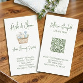 Modern QR Code Vertical House Cleaning Services 名刺