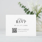 Modern QR Code Website RSVP Card セーブザデート (スタンド正面)