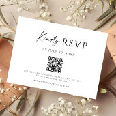 Modern QR Code Website RSVP Card セーブザデート