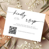 Modern QR Code Website RSVP Card セーブザデート
