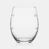Modern QR Code Wedding Favor Stemless Wine Glass ステムなしワイングラス (右)
