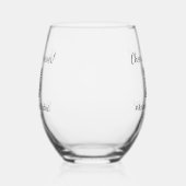 Modern QR Code Wedding Favor Stemless Wine Glass ステムなしワイングラス (左)