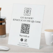 Modern QR Feedback Stand for Social Marketing feed 台座サイン (インサイチュ)