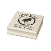 Modern Quail Eggs Custom Farm Owner Name Black ラバースタンプ (スタンプ)