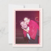 Modern Quirky Retro Hand Drawn Cupid Photo Wedding セーブザデート (裏面)