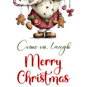 Modern Quirky Santa Classic Christmas Gift Tag ギフトタグ