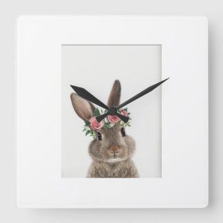 "Modern Rabbit Wall Clock スクエア壁時計