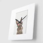 "Modern Rabbit Wall Clock スクエア壁時計 (傾斜)