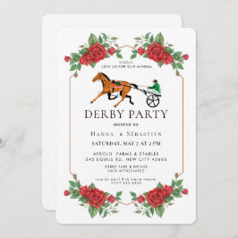 Modern Race Horse Derby Party Equestrian  招待状