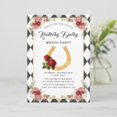 Modern Race Horse Derby Party Equestrian 招待状 (スタンド正面)