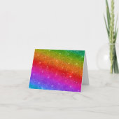 Modern Rainbow Birthday Party Thank You サンキューカード (正面)