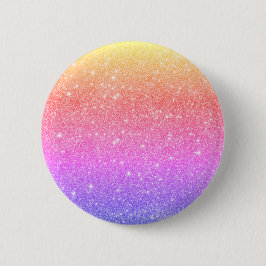 Modern Rainbow Glitter Glam Button 缶バッジ