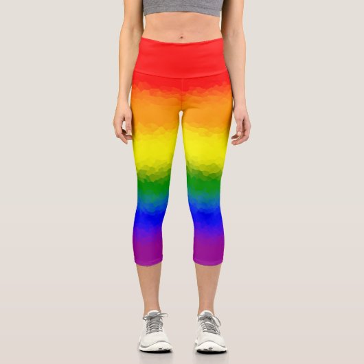 Modern Rainbow Mosaic Script Name  カプリレギンス (正面)