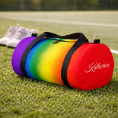 Modern Rainbow Mosaic Script Name  ダッフルバッグ