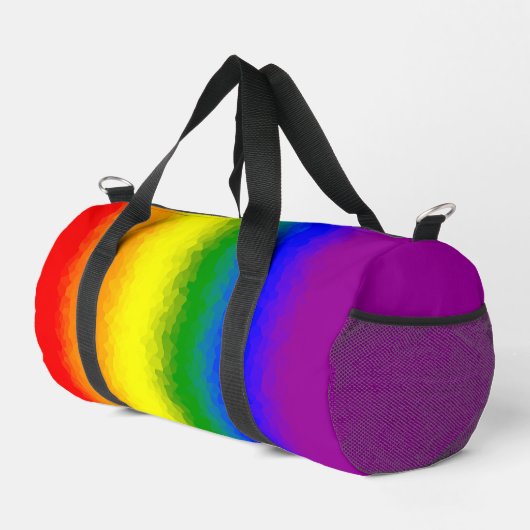 Modern Rainbow Mosaic Script Name  ダッフルバッグ (右コーナー)