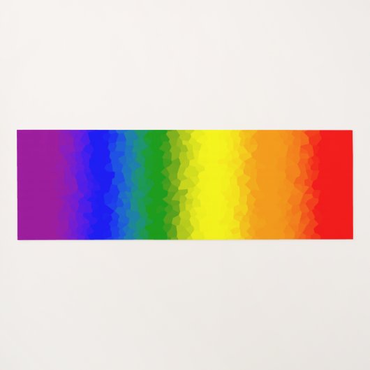 Modern Rainbow Mosaic Script Name  ヨガマット (裏面(横))