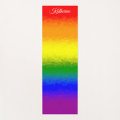 Modern Rainbow Mosaic Script Name  ヨガマット (正面)