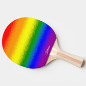 Modern Rainbow Mosaic Script Name 卓球ラケット (横)