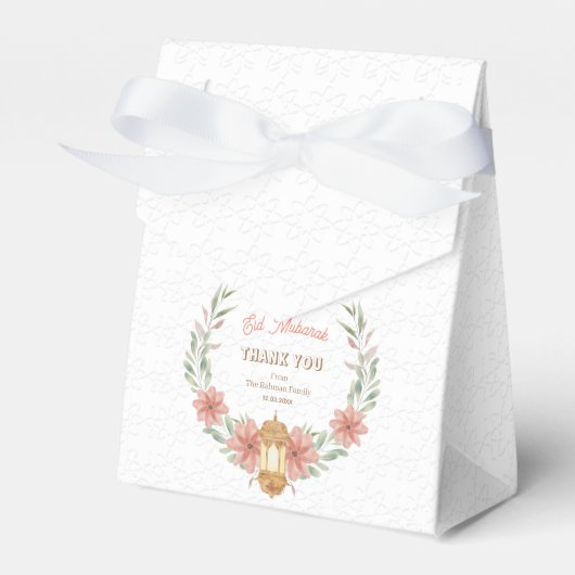 Modern Ramadan | Eid Mubarak Floral Wreath Lamp  フェイバーボックス (正面サイド)