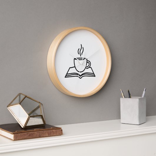 Modern Reader's Coffee & Book Wall Clock 壁時計 (オフィス)