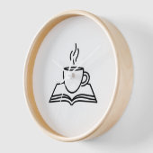 Modern Reader's Coffee & Book Wall Clock 壁時計 (傾斜)