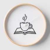 Modern Reader's Coffee & Book Wall Clock 壁時計 (正面)